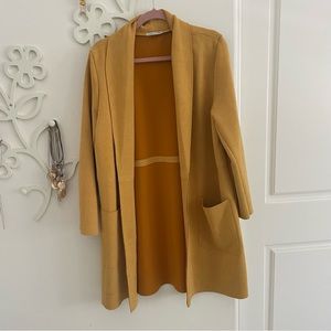 Mustard yellow zara coat